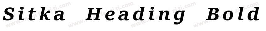 Sitka Heading Bold Italic字体转换
